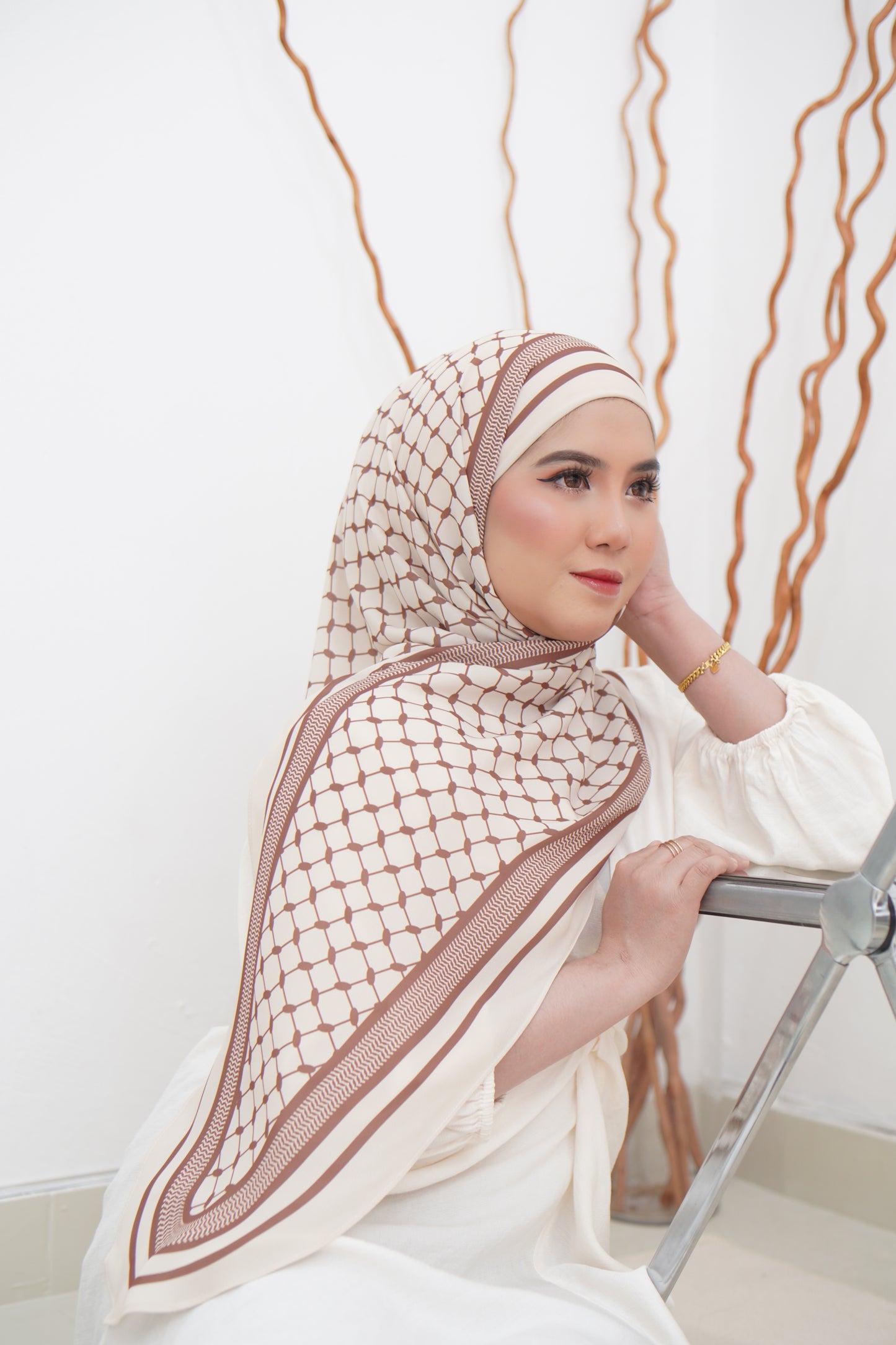 Puteri Bawal Shawl Instant Chiffon Printed
