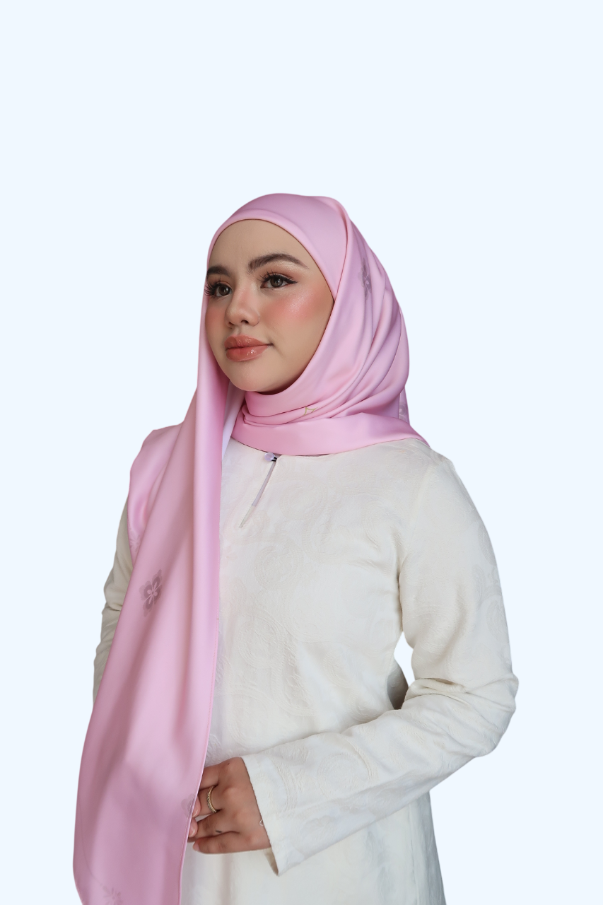 Raya Instant Bawal Printed Satin Matte