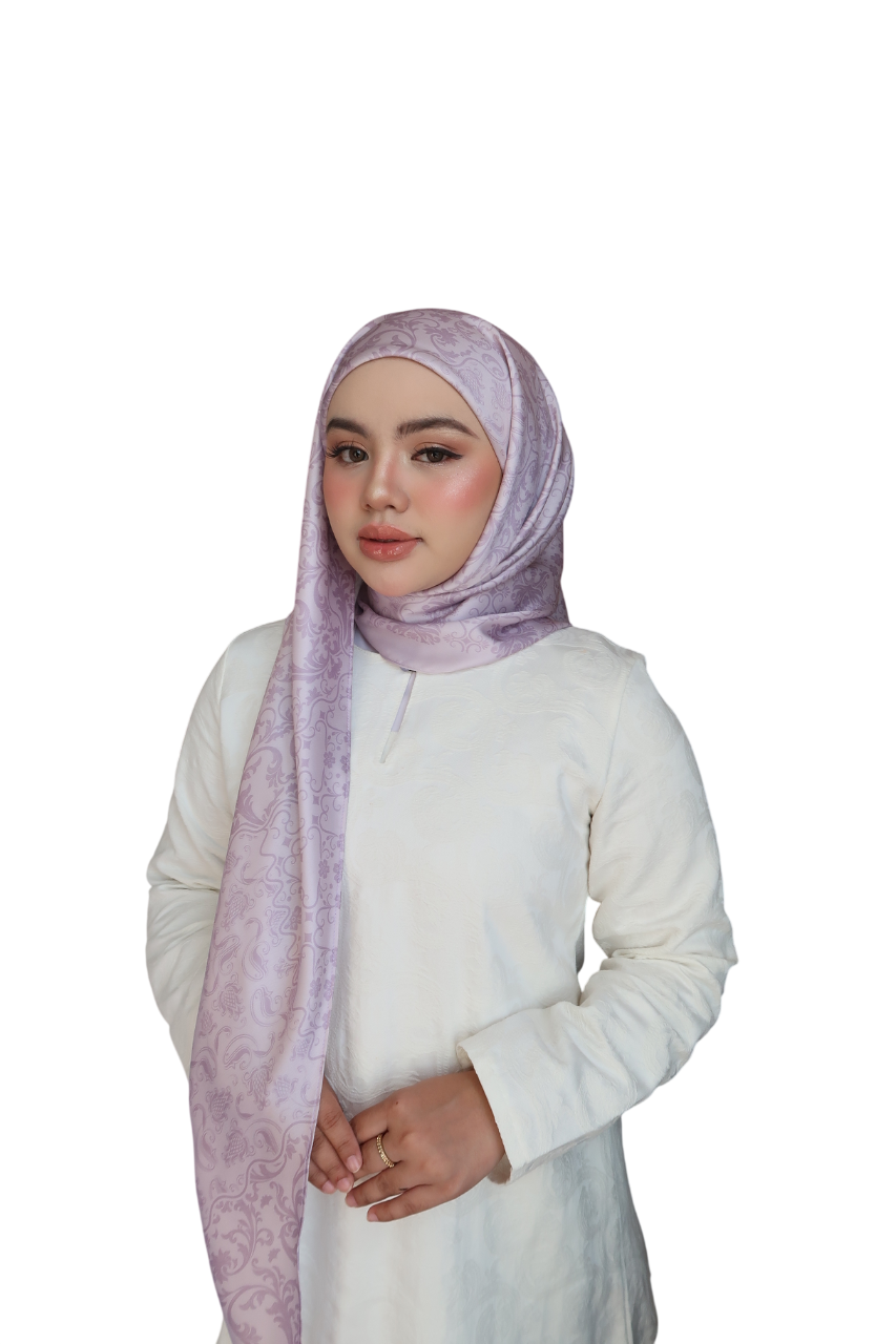 Raya Instant Bawal Printed Satin Matte