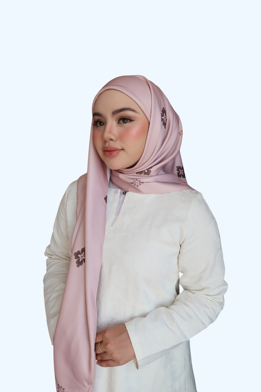Raya Instant Bawal Printed Satin Matte