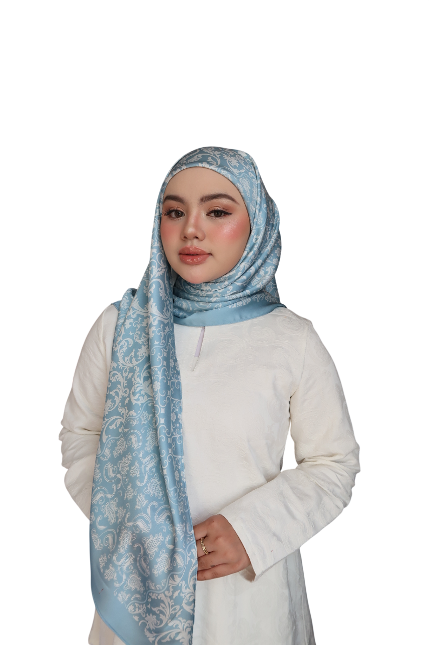 Raya Instant Bawal Printed Satin Matte