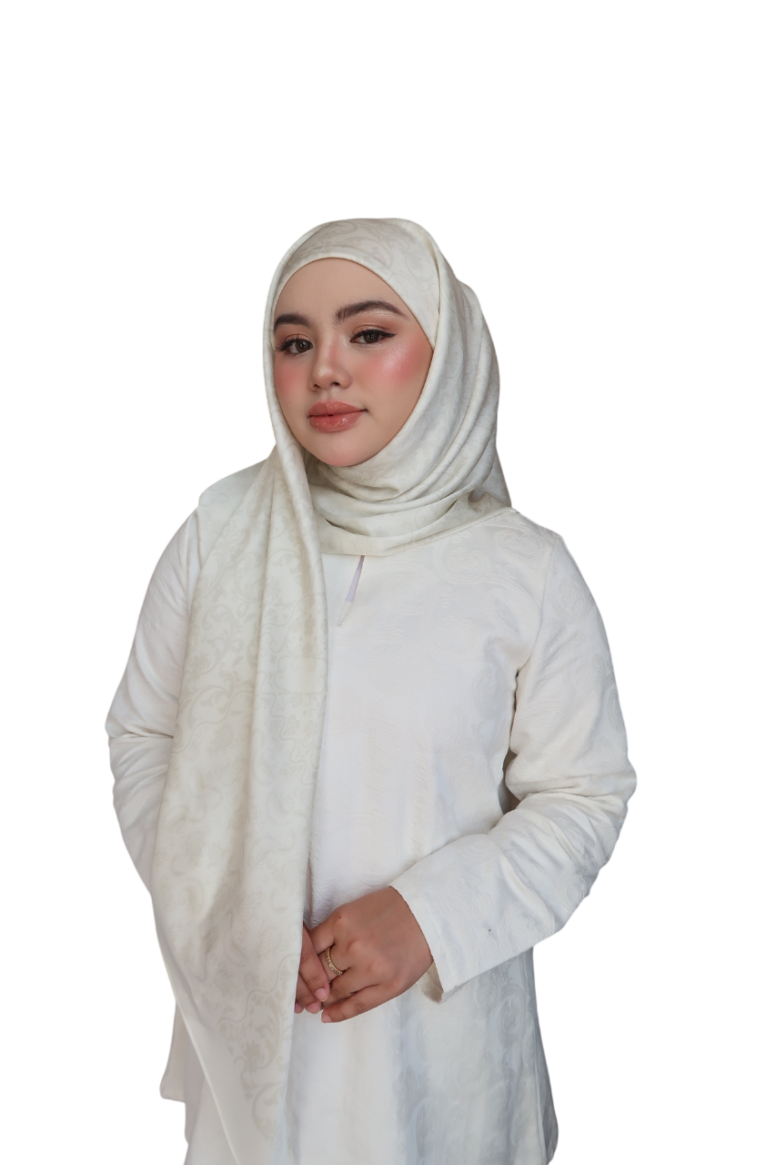 Raya Instant Bawal Printed Satin Matte
