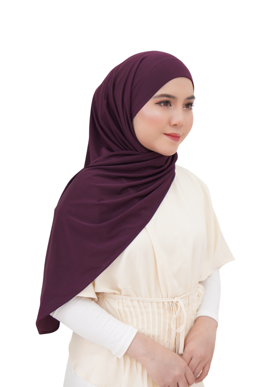 Alyaa Instant Bawal Tieback Ironless (Tidak Melekat) Sport Friendly