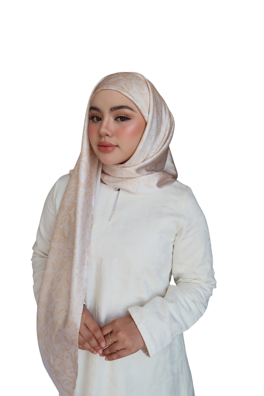 Raya Instant Bawal Printed Satin Matte