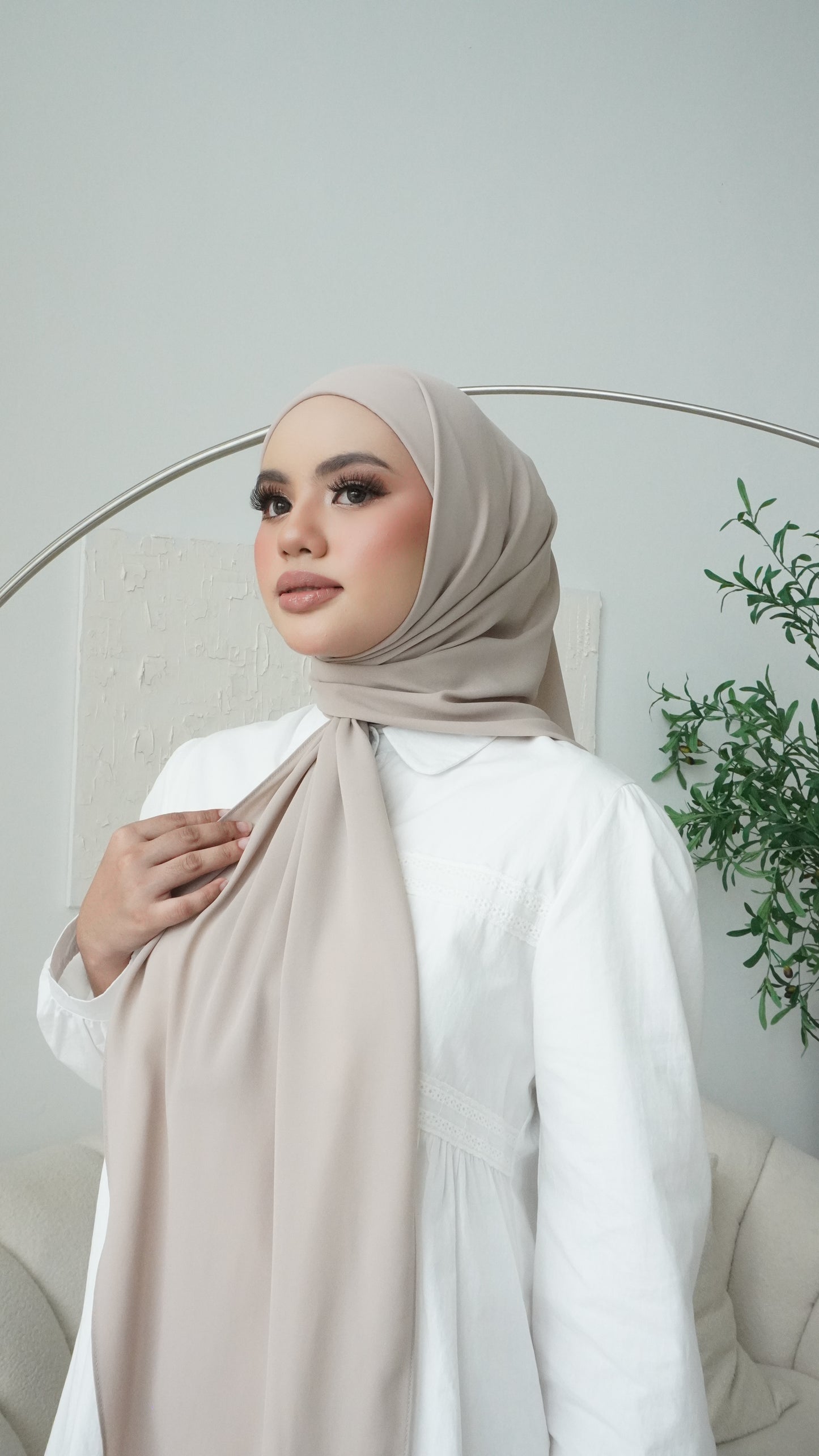 Puteri Bawal Shawl Instant Dobby Chiffon