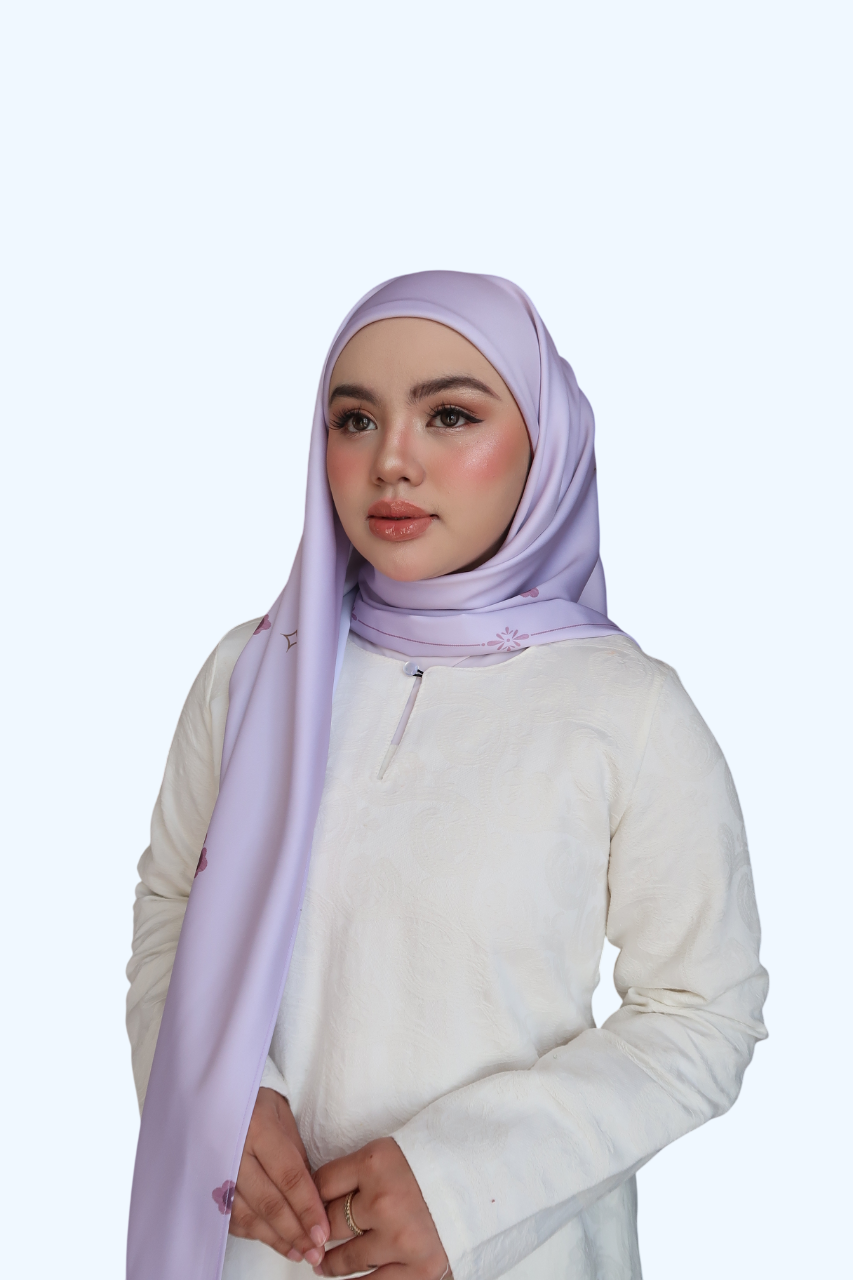 Raya Instant Bawal Printed Satin Matte