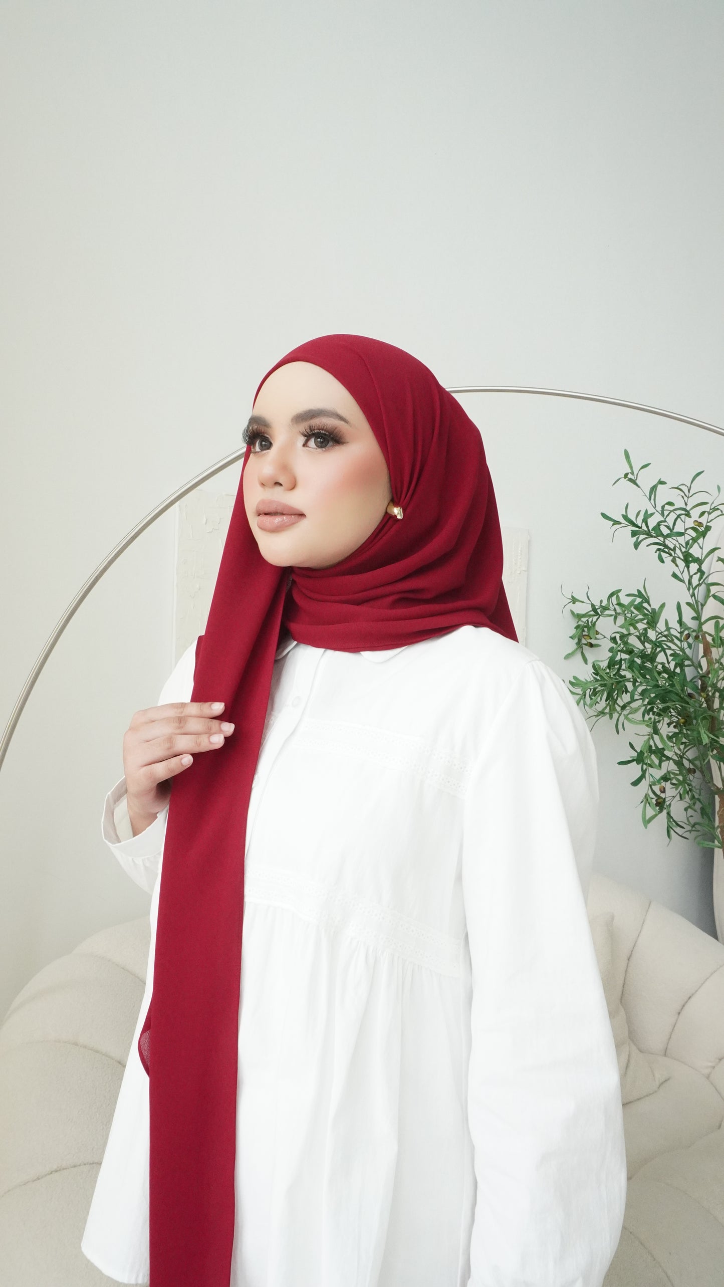 Puteri Bawal Shawl Instant Dobby Chiffon