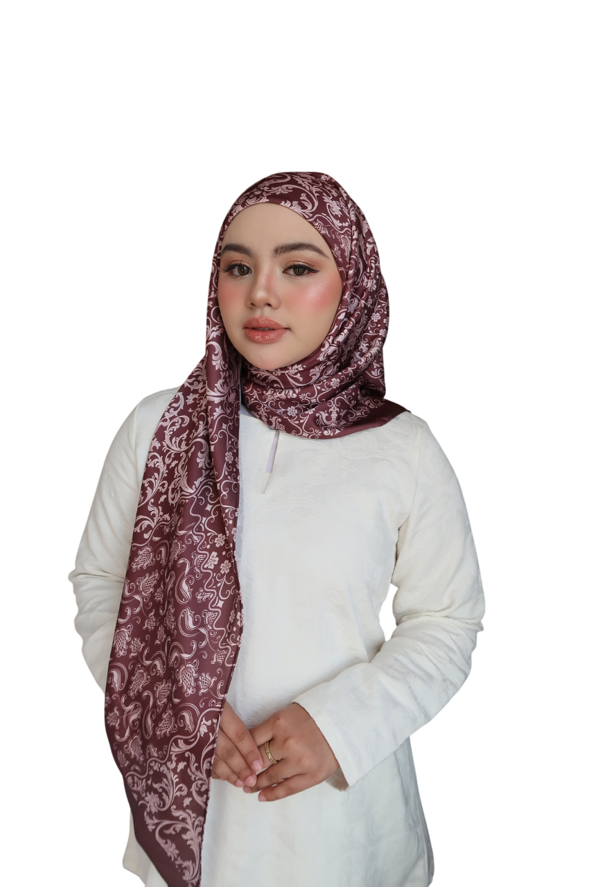Raya Instant Bawal Printed Satin Matte