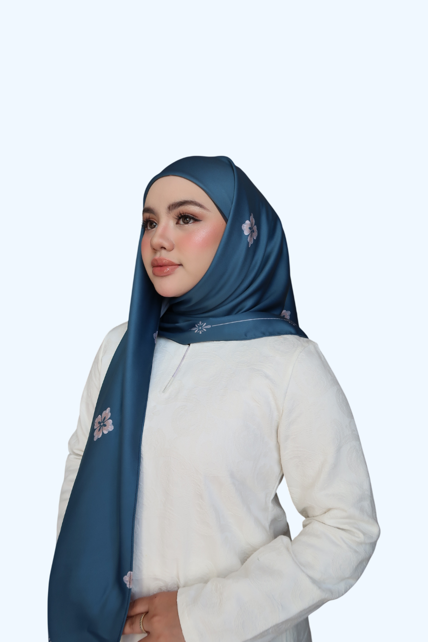 Raya Instant Bawal Printed Satin Matte