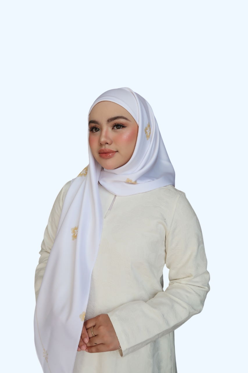 Raya Instant Bawal Printed Satin Matte