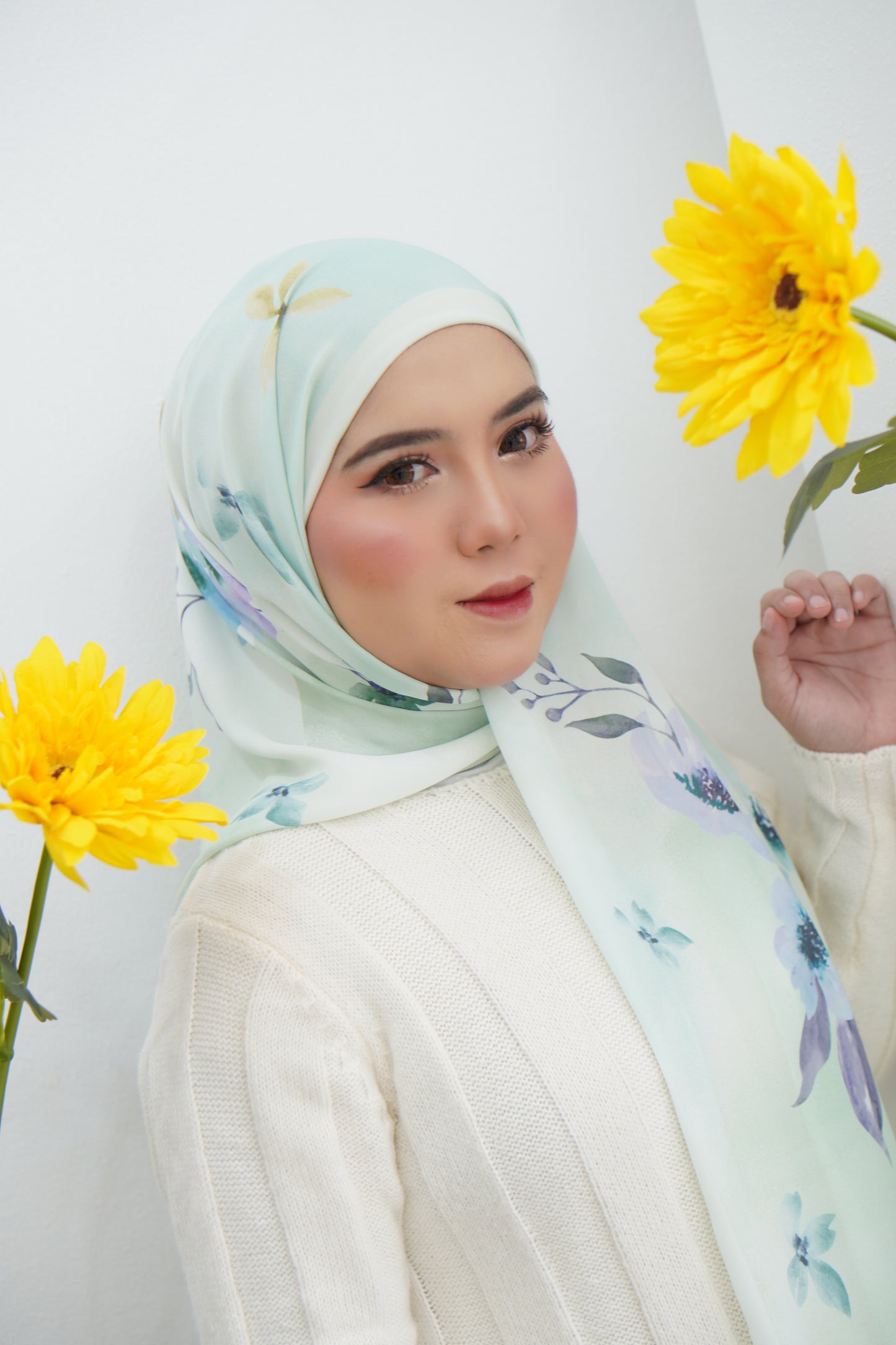 Puteri Bawal Shawl Instant Chiffon Printed