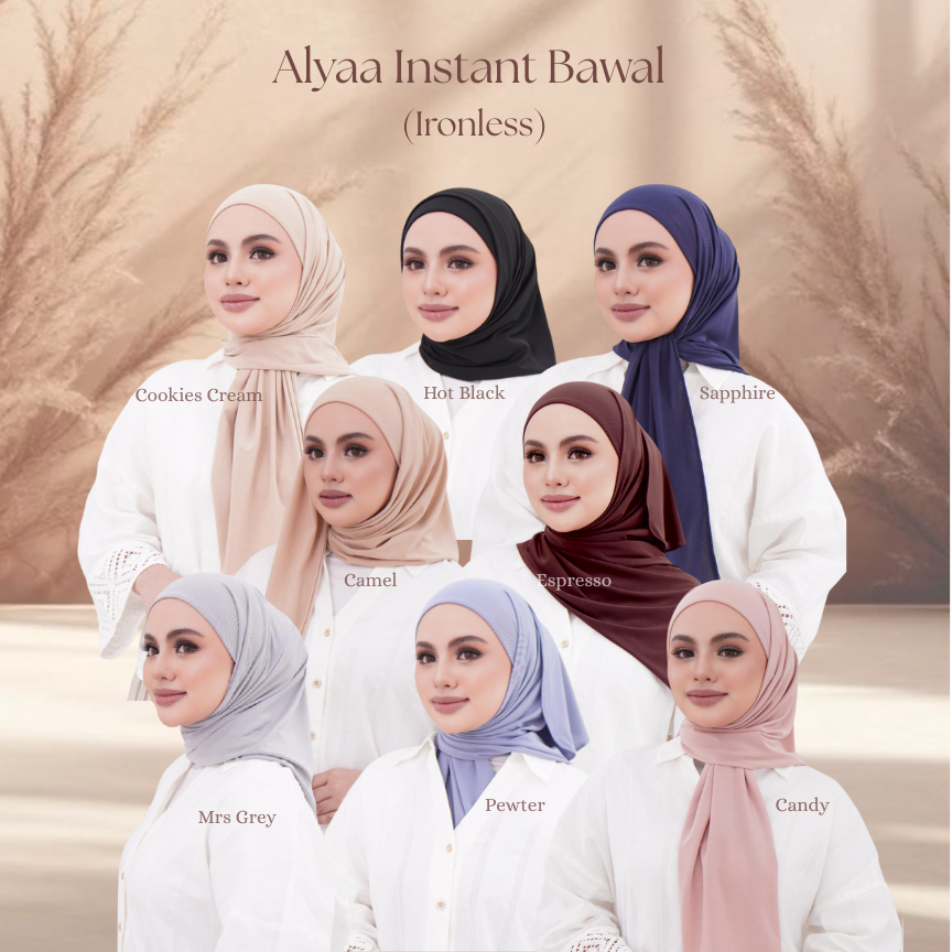Alyaa Instant Bawal Lycra Ironless
