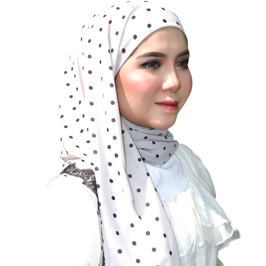 Alyaa Instant Bawal Printed Polka x Bloom