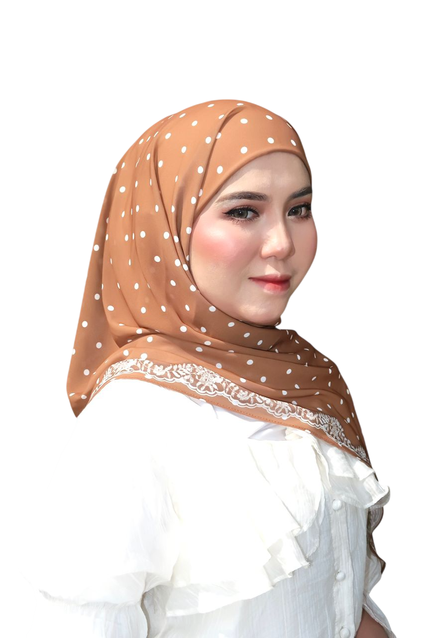 Alyaa Instant Bawal Printed Polka x Bloom