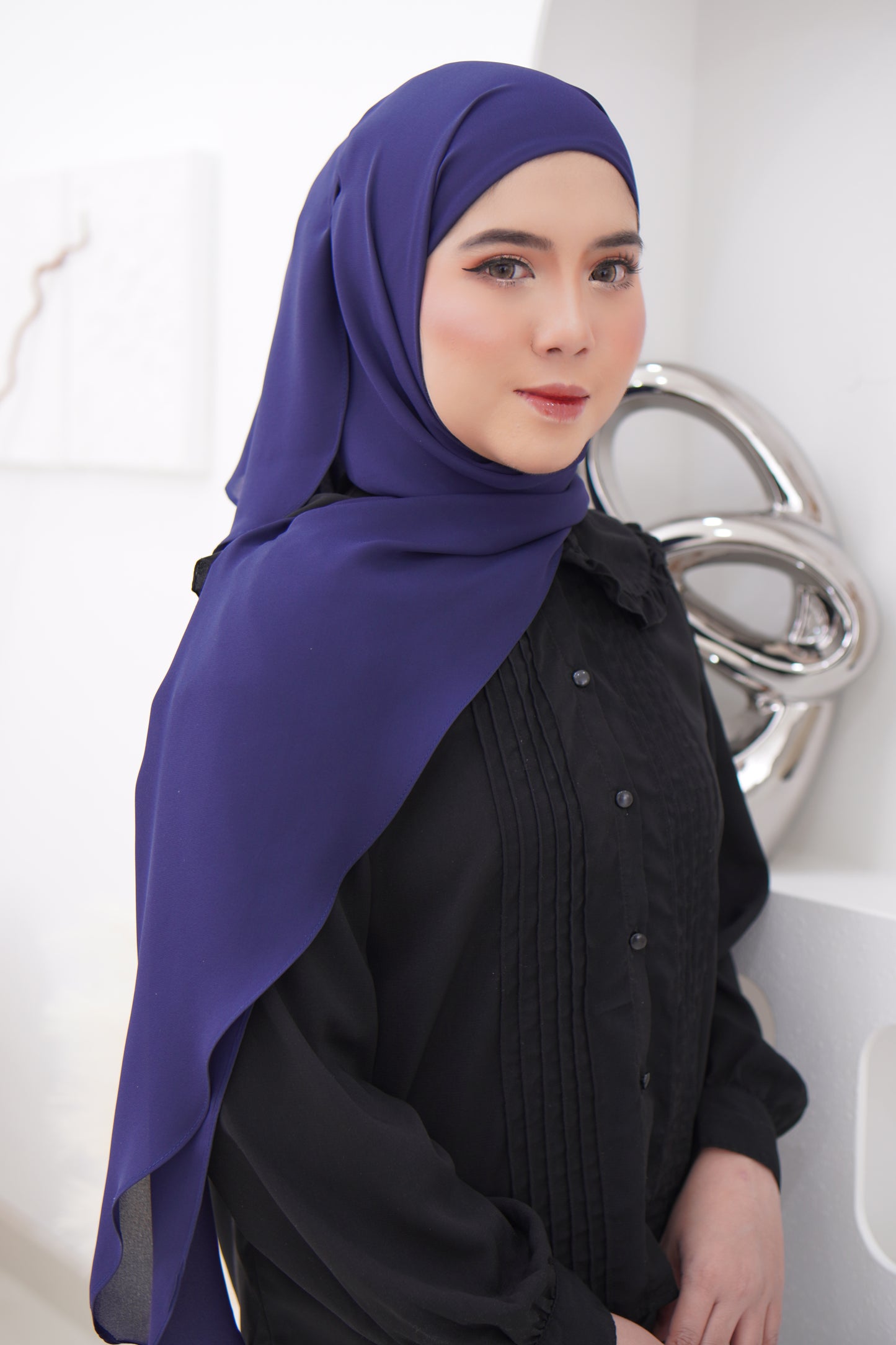 Puteri Bawal Shawl Instant Dobby Chiffon